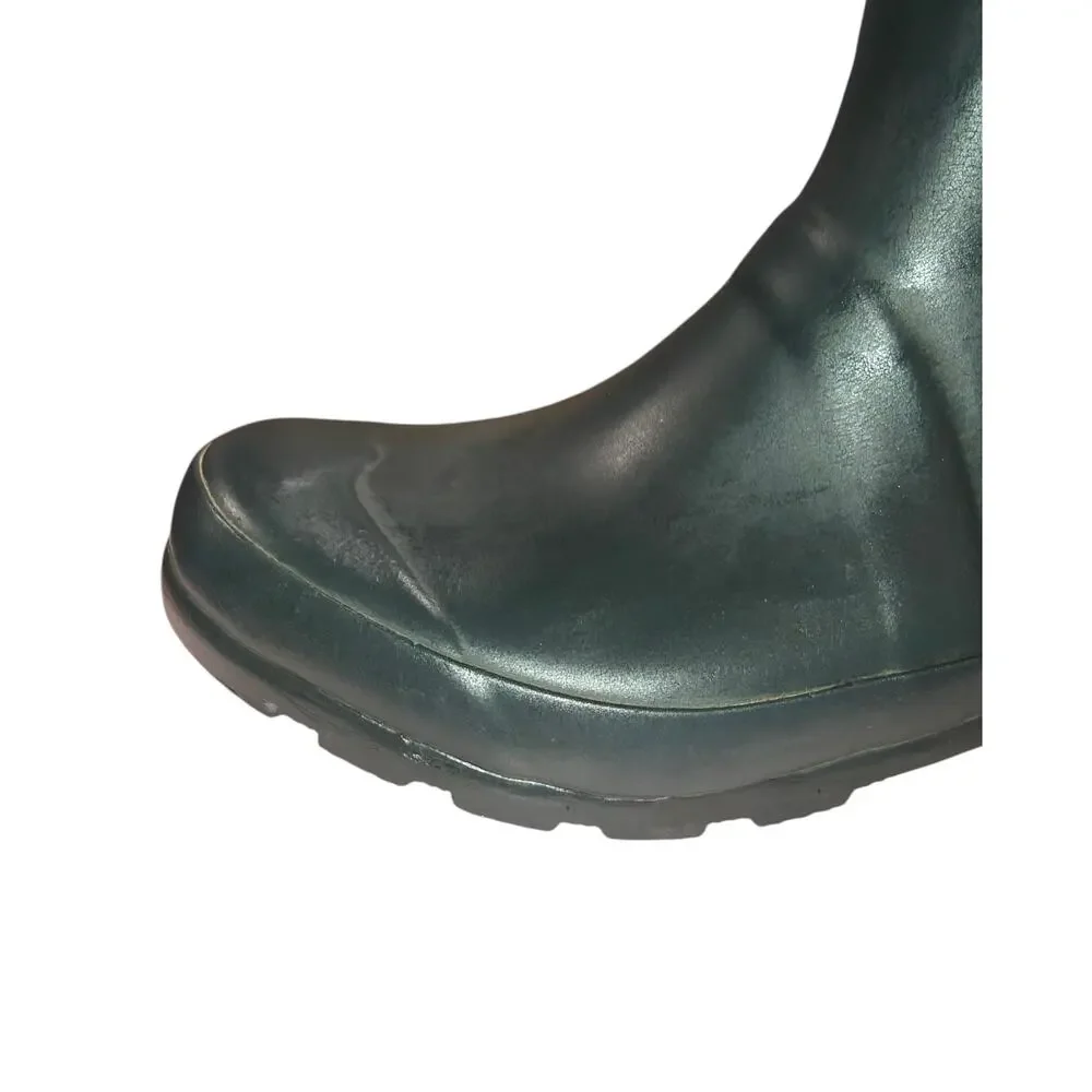 HUNTER Original Tall Kid's Rain Boots In Dark Olive Size 1